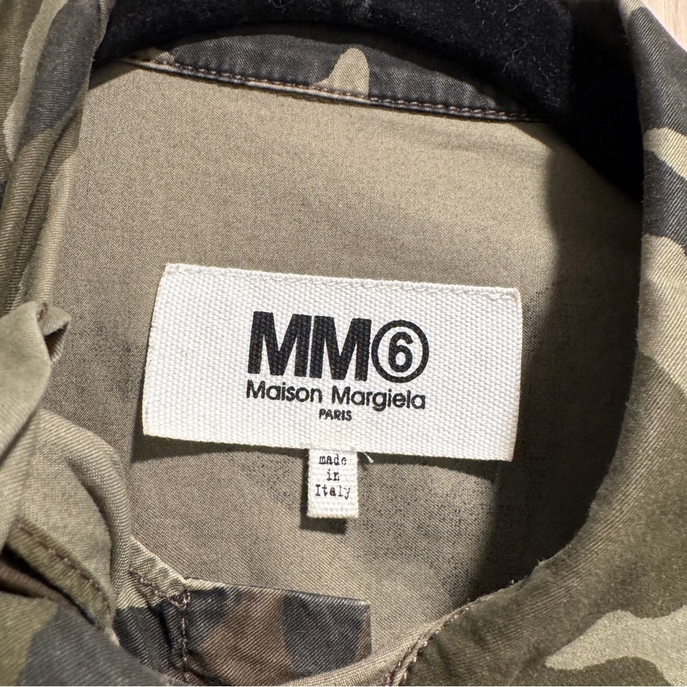 Mm6 Maison Margiela Camouflage Sleeveless Wrap Top with Bow - Size 44 IT - Picture 12 of 15